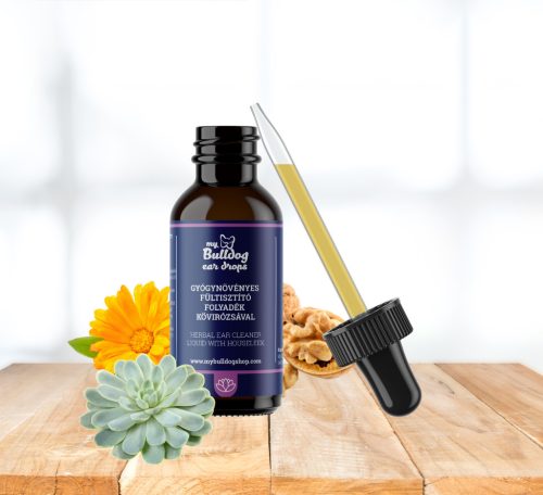 My Bulldog Ear Drops - gyógynövényes fültisztító oldat kövirózsával