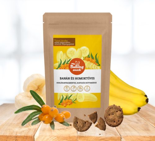 My Bulldog Snack – Natürlicher Hundekeks mit Kräutern – Banane-Sanddorn