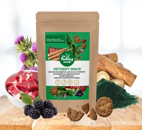 My Bulldog Snack – Funkcionális kutyakeksz méregtelenítő gyógynövényekkel – Kecske és szeder