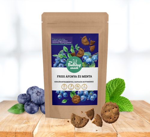 My Bulldog Snack - Natural dog biscuit with herbs - Blueberry - mint