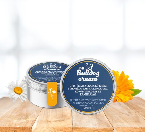 My Bulldog Cream – Nasen- und Pfotenpflege-Cremes – Unraffinierte Kakaobutter mit Ringelblume und Kamille