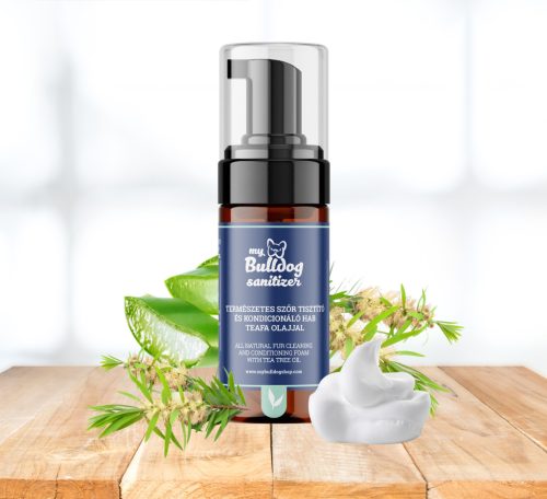 My Bulldog Sanitizer - Natürlicher Fellreiniger und Conditioner-Schaum mit Teebaumöl