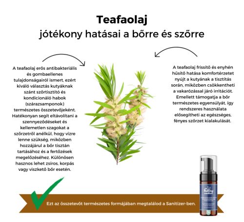 My Bulldog Sanitizer - Natürlicher Fellreiniger und Conditioner-Schaum mit Teebaumöl