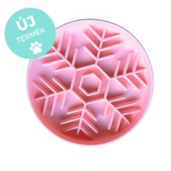   Slow Buddy - Snowflake – Anti-Schling- und Langsam-Fressnapf – puderrosa