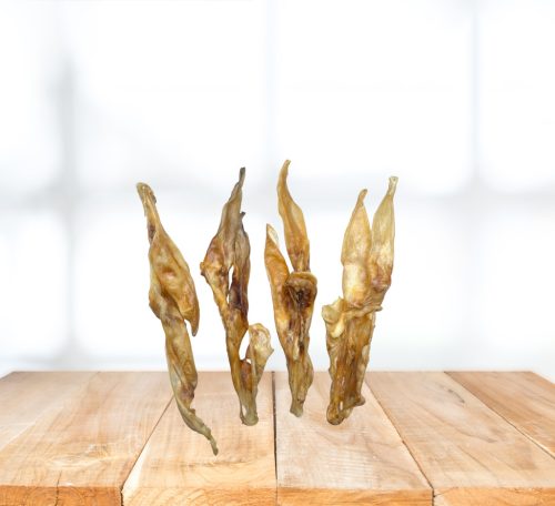 LuftLuftgetrocknete, haarlose Kaninchenohren – natürlicher, leicht verdaulicher Kausnack - 8 Stk.