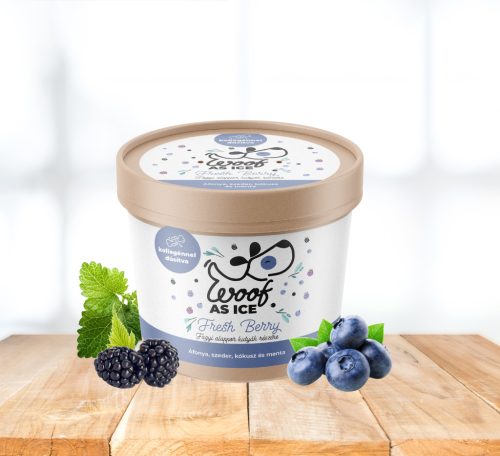 WOOF AS ICE - kutyafagyi alappor - 100g - Fresh Berry - áfonya és szeder